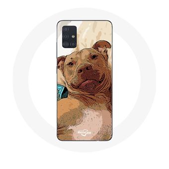 Capa Maniacase para Samsung Galaxy A71 American Pit Bull Terrier Castanho - 1