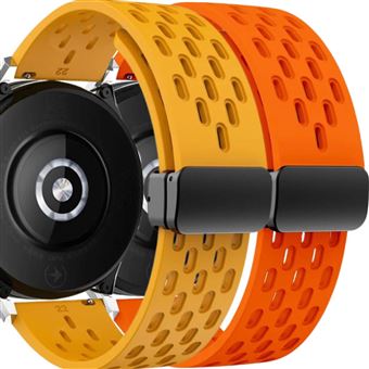 Pack Antiimpacto 2x Bracelete SnapFlow para Garmin Vivoactive 4S | Amarelo e Laranja - 1