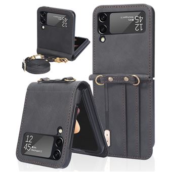 Capa magunivers e TPU + PU com titular de cartão e cordão preto para Samsung Galaxy Z Flip3 5G - 1