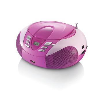 Rádio CD Lenco SCD-37 Rosa - 1