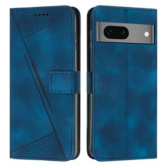 Capa FOXDOCK para Google Pixel 7 | Pele | Flip | 3 Compartimentos para Cartões | Azul - 1