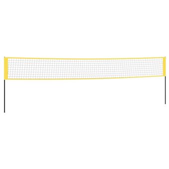 Rede de Badminton vidaXL | 600x155 cm | tecido PE amarelo e preto - 1