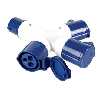 Ficha Tripla Velleman Cee Monofásica 3 Polos (2P+E) 16A Ip4 - 1