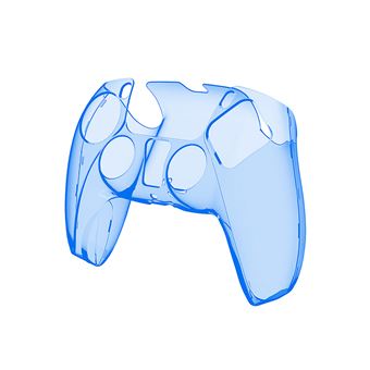 Capa Protetora Rígida HSMY para Comando PS5 - Transparente Azul - 1