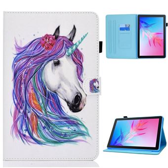 Capa PU com suporte de cartão Magunivers para Huawei Enjoy Tablet 2/MatePad T 10 9.7''/T 10S 10.1''/Honor Pad 6 10.1-inch/Pad X6 9.7'' - cavalo - 1
