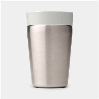 Caneca de Viagem Brabantia Make & Take | Cinzento, Aço inoxidável - 1