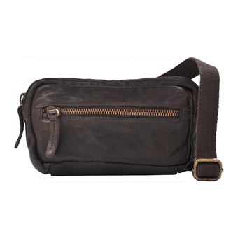 Bolsa de Cintura em Pele Genuína MP OSLO C260001 em Castanho Ruf - 1