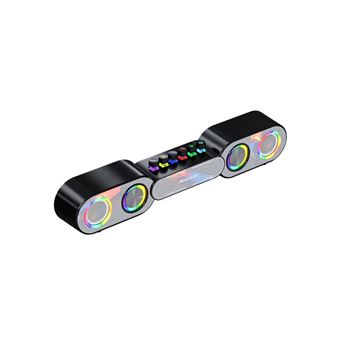 Coluna Wireless Newmine K231 | RGB | TWS | TF | AUX | 3600mAh | Bluetooth5.0 | 10W | Preto - 1