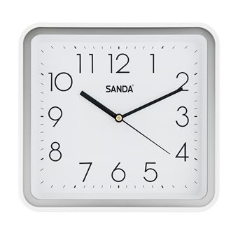 Relógio de Parede em Formato Quadrangular SANDA SD-4160 | Branco - 1