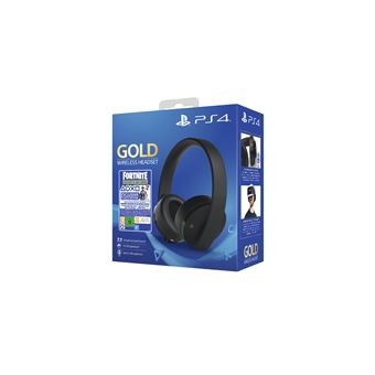 Auscultadores Gaming Sony Gold Wireless Headset + Fortnite VCH | Preto - 1