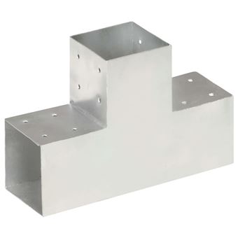 Base para Poste vidaXL em forma de T 101x101 mm metal galvanizado - 1