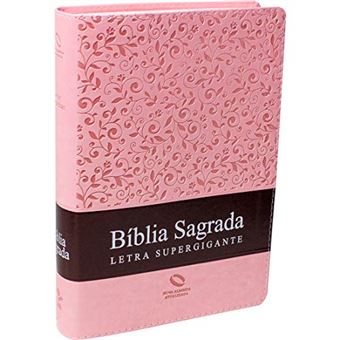 Bíblia Sagrada Letra Supergigante com Índice - Capa Rosa Claro: Nova Almeida Atualizada (Naa) com Letras Vermelhas - 1