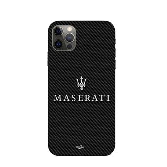 Capa Maniacase para Iphone 14 Pro Max maserati fundo branco carbono - 1