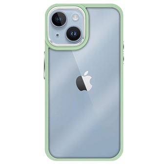 Capa MisterCapas para iPhone 15 Transparente Frame - Verde - 1