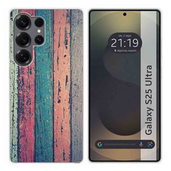 Capa TUMUNDOSMARTPHONE de silicone para Samsung Galaxy S25 Ultra 5G Design de madeira 10 desenhos - 1