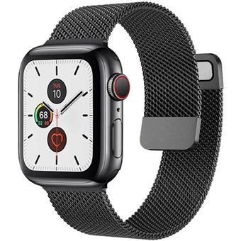 Bracelete malha em aço milanesa Antiimpacto para Apple Watch Series 7 45mm | Preto - 1