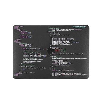 Capa Luckybutterfly para Macbook Pro (M4) A3403 3186 | Padrão Texto | Preto - 1