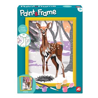 Pintar com Números As Company com Tela | 40X50cm | Veado Na Neve 1038-41014 - 1