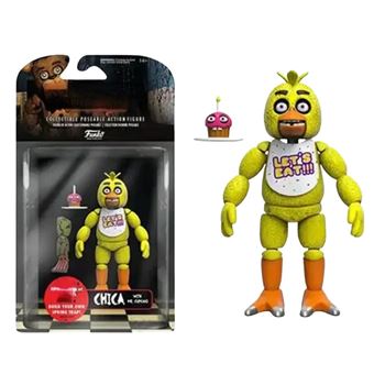 Figura Ação Antiimpacto Five Nights at Freddy's | Chica Cupcake | 20 cm | PVC | Animatrónico Articulado | FNAF - 1