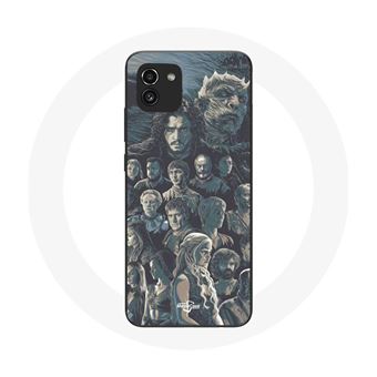 Capa Maniacase para Samsung Galaxy A03 Game Of Thrones Temporada 8 Le Trône de Fer Anexar Personagens Fundo Cinzento - 1