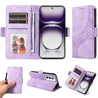 Capa FLOODKING para OPPO Reno 12 5G | Design Acolchoado | Couro PU Premium | Roxo - 1