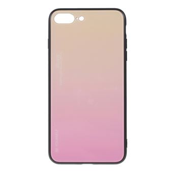 Capa TPU vidro de cor gradiente ouro/rosa para Apple iPhone 8 Plus/7 Plus