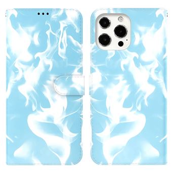 Capa PU + TPU padrão de neblina, com fundo Azul para iPhone 13 Pro Max 6.7'' - 1