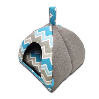 Igloo LuBen Spring Chevron para Cão, Gato | M - Azul - 1