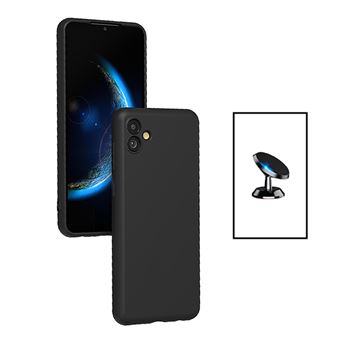 Kit Gift4Me Suporte Magnético + Capa Proteção Traseira Silicone para Samsung Galaxy A04e - Preto - 1