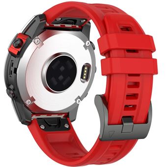 Bracelete em Silicone Antiimpacto com Fecho de Metal para Garmin Fenix 7X Pro Sapphire Solar | Vermelho - 1