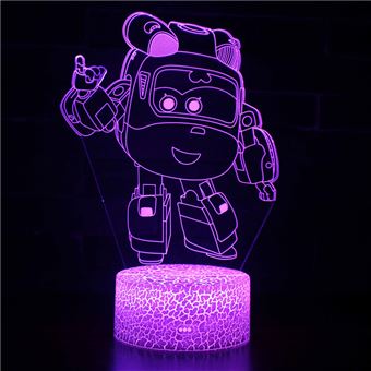 Lâmpada 3D HSMY | Infantil | Multicolorido com Controlo Remoto | Super Wings | 621 - 1