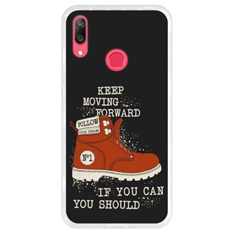 Capa Hapdey para Huawei Y7 2019 - Y7 Prime 2019 Design Keep Moving Forward em Silicone Flexível e TPU