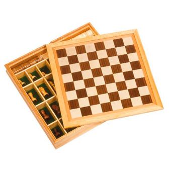 Jogo de Damas de Madeira Goki 56953 | 34X34X5cm - 1