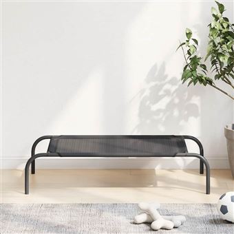 Cama para cães elevada vidaXL | preto S textilene - 1