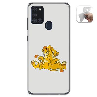 Capa Tumundosmartphone de Gel TPU para Samsung Galaxy A21s design Lions Drawings - 1