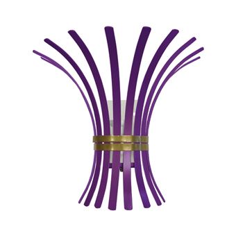 Candeeiro de Parede Tosel Jupe Indienne | 30 cm | 1 Luzes - Roxo - 1