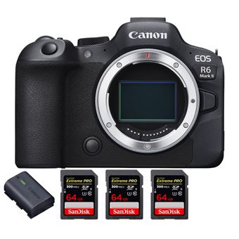 Canon EOS R6 Mark II ( R6II ) + 3 SanDisk 64GB Extreme PRO UHS-II 300 MB/s + 1 Canon LP-E6NH + PDF 20 Técnicas para Melhorar as suas Fotografias - 1