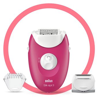 Depiladora de Arranque Braun Silk-épil 3 3276 | Rosa, Branco - 1