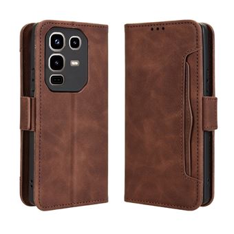 Capa FOXDOCK Protetora para Infinix Note 50 Pro 4G | Suporte e Flip de couro PU | À Prova de Choque | Castanho - 1