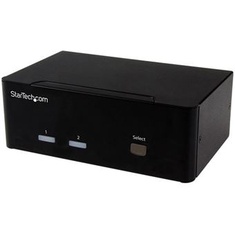 Chaveador Kvm StarTech.com Comutador KVM de 2 portas com VGA duplo - USB 2.0 | Preto - 1