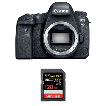 Máquina Fotográfica Canon EOS 6D Mark II Corpo + SanDisk 128GB Extreme PRO UHS-I SDXC 170 MB/s + PDF 15 técnicas para melhorar as suas fotografias - 1
