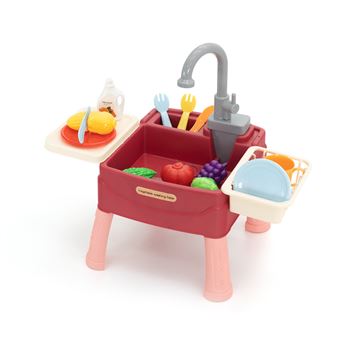 Lavatório Infantil com Circuito de Água e Torneira Bacia Robincool | 45x26x39 cm | 23 Acessórios Incluídos - 1