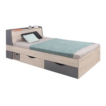 Cama moveis.pt Omaha M114 | Placa de aglomerado laminado | Estrados de cama - 1