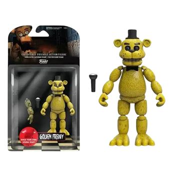 Figura Ação Antiimpacto Five Nights at Freddy's | Golden Freddy | 20 cm | PVC | Animatrónico Articulado | FNAF - 1