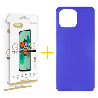 Conjunto Accetel 2 X Película de Vidro +  Capa para iPhone 13 Pro Silicone Liso Azul - 1
