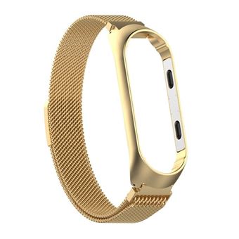 Pulseira Bracelete Phonecare Milanese Loop Fecho Magnético para Mi Band | 4 - Ouro - 1