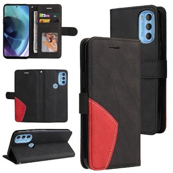 Capa Flip FLOODKING para Samsung Galaxy Motorola Moto G71 5G | Couro | Porta-Cartões | Preto - 1