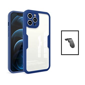 Kit Phonecare Capa Anti-Crash 360 Protection + Suporte Magnético L Safe Driving Carro para Apple iPhone 14 - Azul Escuro - 1