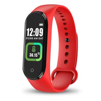 Smartwatch DAM AK-M4 PRO Bluetooth | Medição de Temperatura Corporal | Monitor de Frequência Cardíaca | Monitor de Pressão Arterial e Modo Multidesportivo - Vermelho - 1
