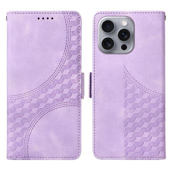 Capa FLOODKING para iPhone 16 Pro Max | Design Acolchoado | Couro PU Premium | Roxo - 1